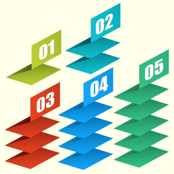 Origami style options banner - Vector, afbeelding