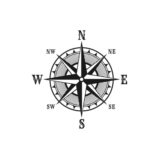 Illustration Blue Compass Rose Vector Icon : image vectorielle de stock  (libre de droits) 1345366880