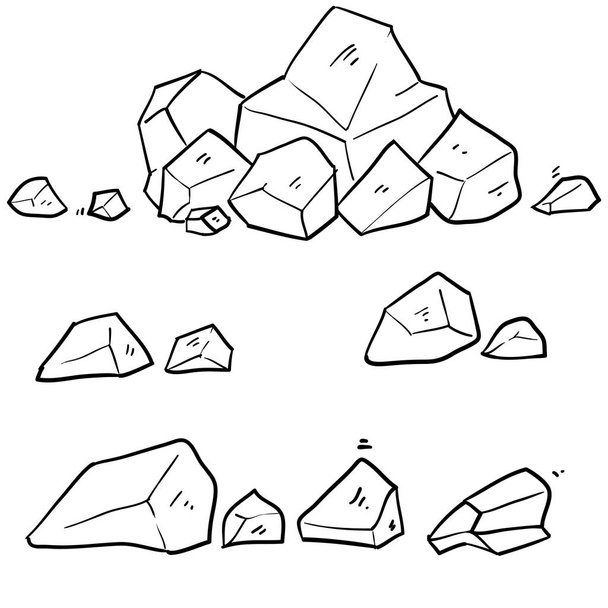 каракулі кам'яна ілюстрація вектор ізольовано на білому фоні
 - Вектор, зображення