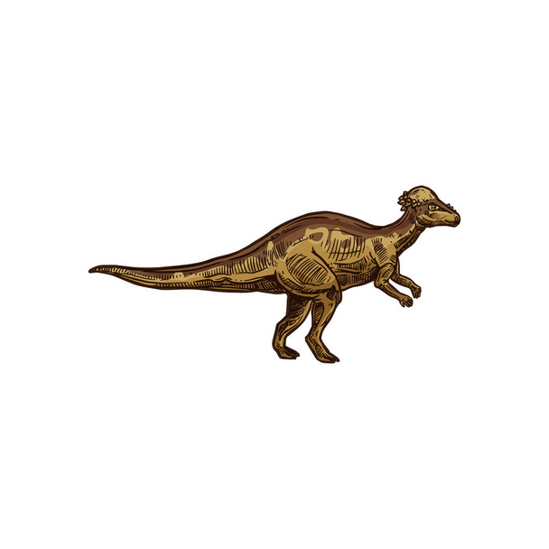 Dinosaurier T-Rex isolierter Greifvogel handgezeichnete Skizze - Vektor, Bild