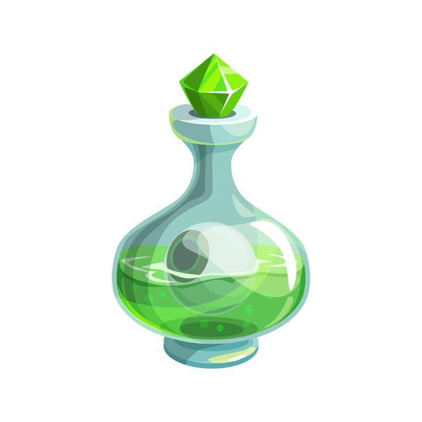 Potion on Halloween, poison with human eye - Vector, Image