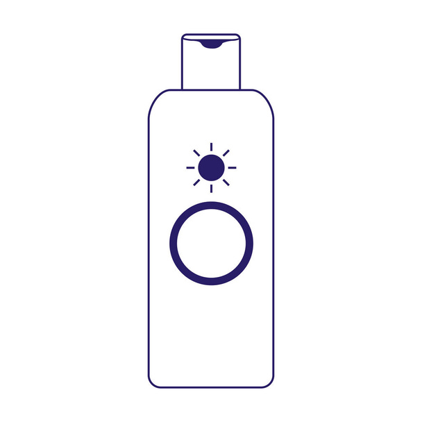 opalovací krém láhev ikona, plochý design - Vektor, obrázek