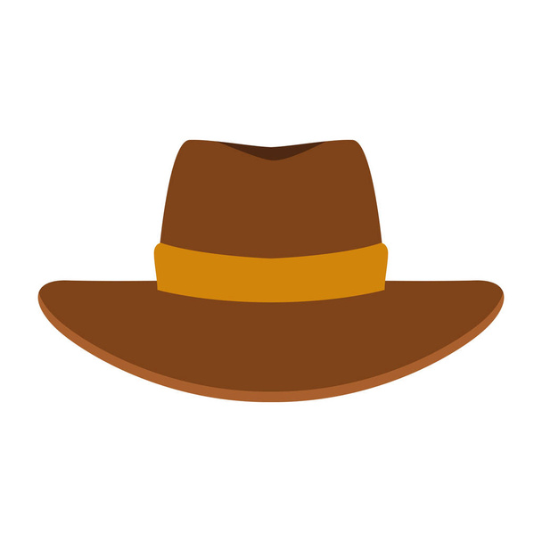 Western hat icon, colorful and flat design - ベクター画像