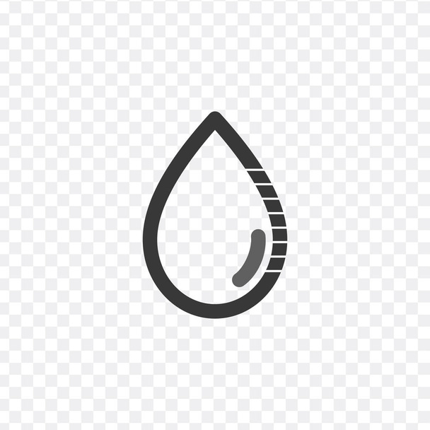 Ikona kapek vody. Black Liquid drop symbol ilustrace. Obrys vodopád. Stock vektorové ilustrace izolované na bílém pozadí. - Vektor, obrázek