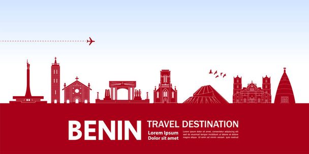 Benin travel destination grand vector illustration.  - Vector, Image