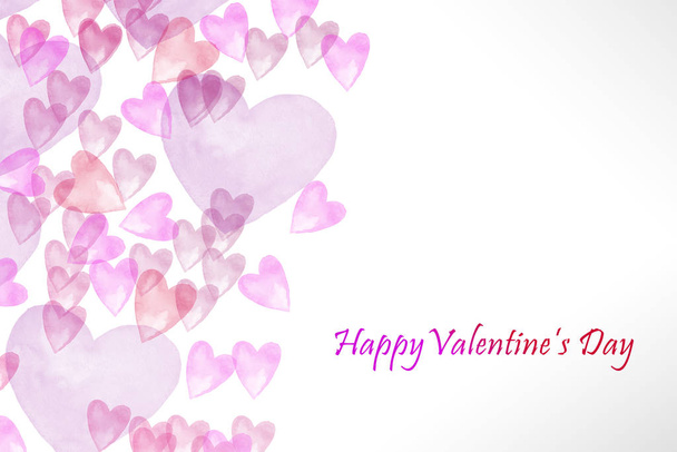 Tarjeta de San Valentín con corazón. Ilustración romántica
 - Foto, Imagen