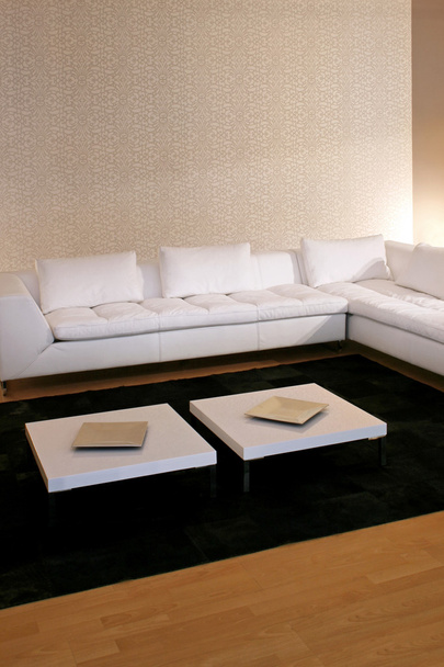 Big white sofa - Фото, изображение
