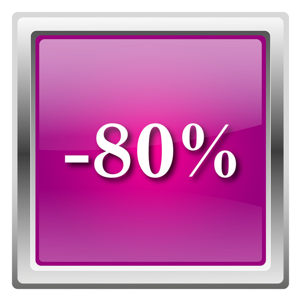 80 procent korting pictogram - Foto, afbeelding