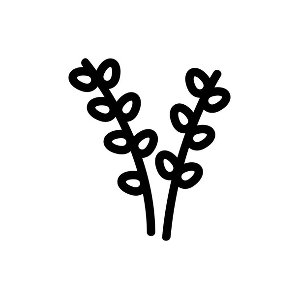 イースターヤナギのアイコンベクトル。独立した輪郭シンボルイラスト - ベクター画像