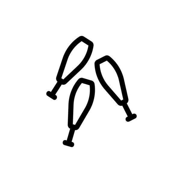 Mace žongluje s vektorem ikon. Izolovaný obrysový symbol ilustrace - Vektor, obrázek