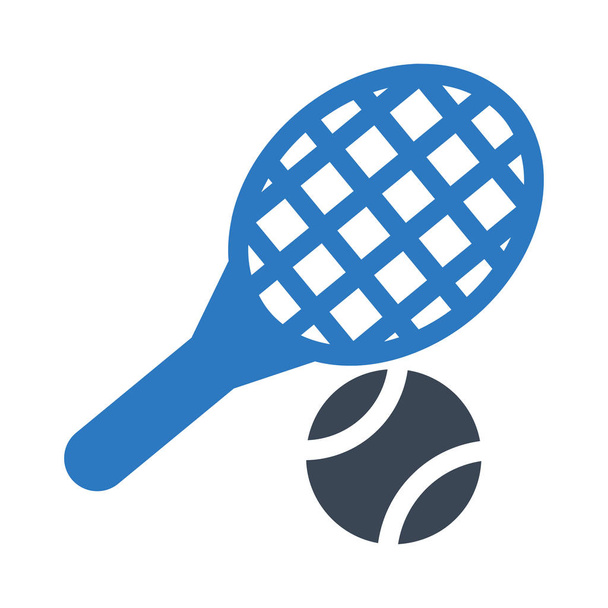 tennis vector glyph color icon - Vektor, obrázek