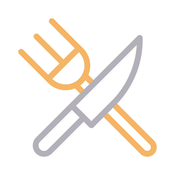 knife vector flat  color icon - Wektor, obraz