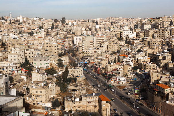 Aerial view of Amman city the capital of Jordan. Cityscape of Amman. - Photo, Image