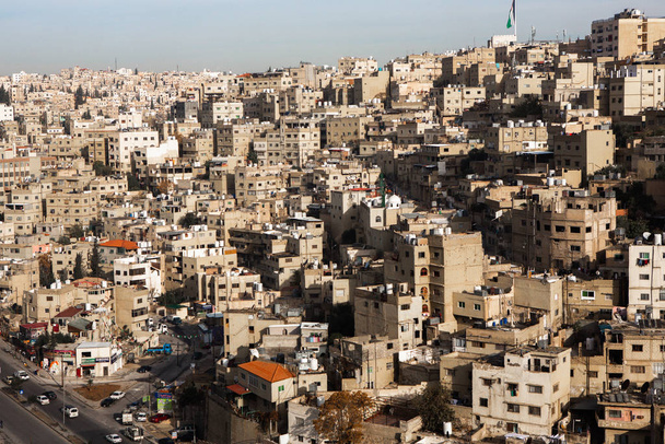 Aerial view of Amman city the capital of Jordan. Cityscape of Amman. - Photo, Image