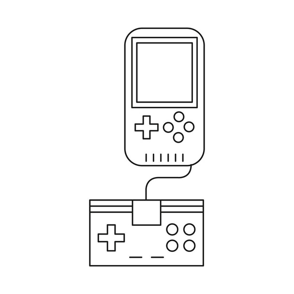 contrôle de jeu vidéo avec icône de poignée d'affichage
 - Vecteur, image