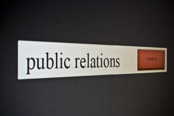 Internet-Suchleiste mit dem Begriff Public Relations - Foto, Bild