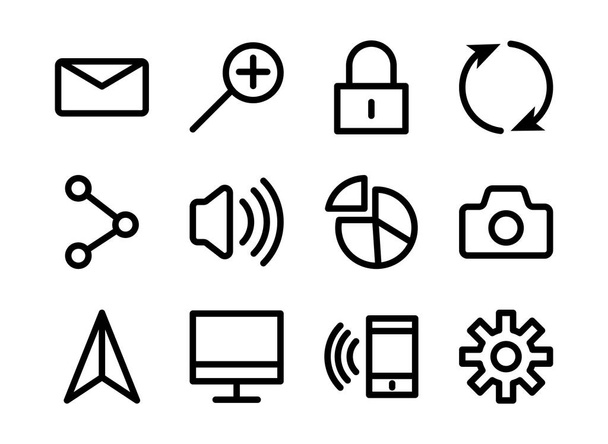 a felhasználói felület-készlet ikonjainak csomagja - Vektor, kép