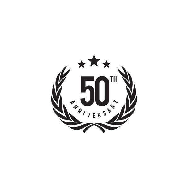 50th celebrating anniversary emblem logo design - Vector, Image