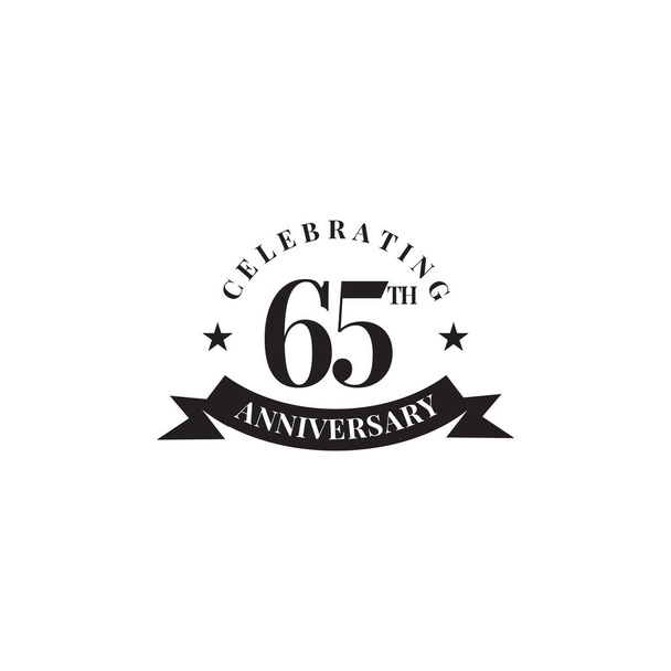 Σχεδιασμός λογότυπου επετείου εορτασμού 65ου έτους - Διάνυσμα, εικόνα