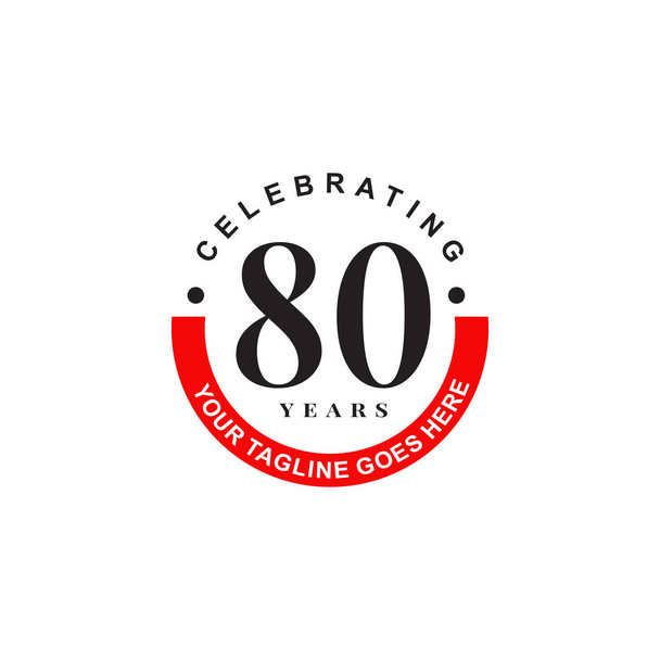 80-річчя святкування ювілейного дизайну логотипу
 - Вектор, зображення