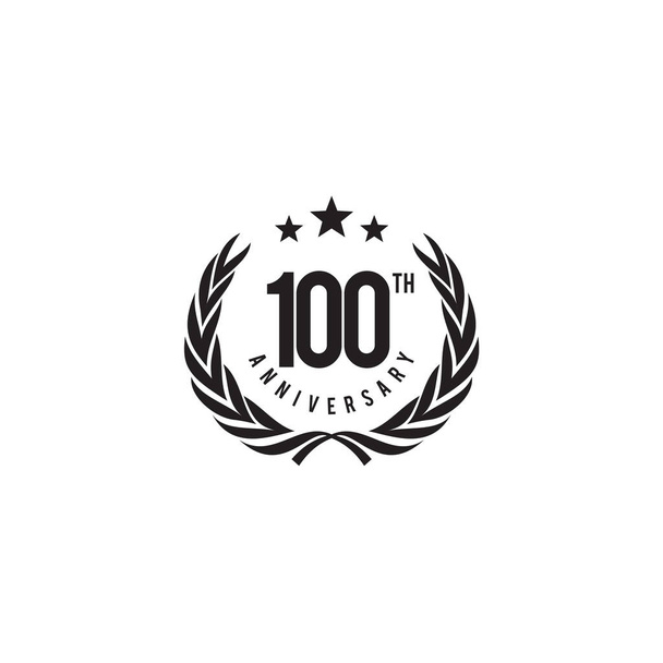 100. Jahr feiert Jubiläum Emblem Logo Design-Vorlage - Vektor, Bild