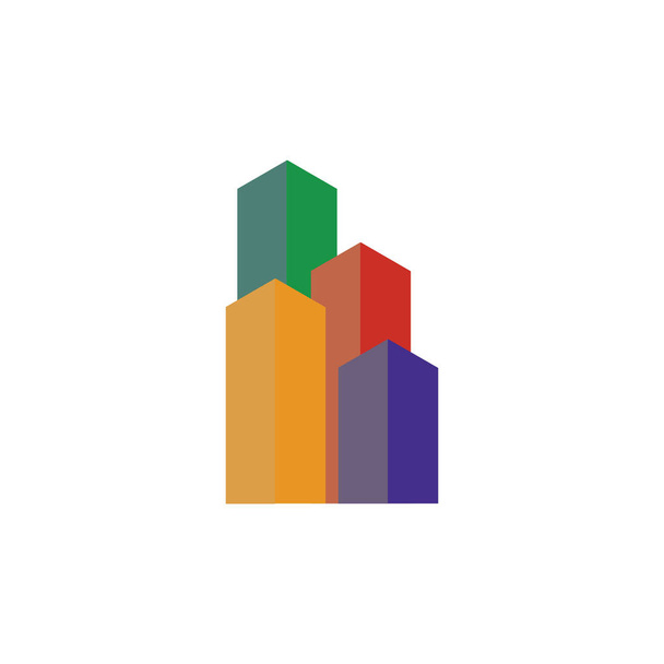Apartment building logo design inspiration vector template - Vetor, Imagem