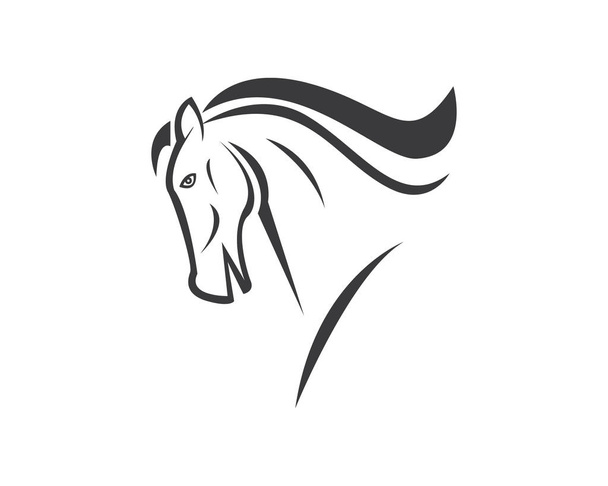 Návrh ilustrace ikon šablony loga koně - Vektor, obrázek