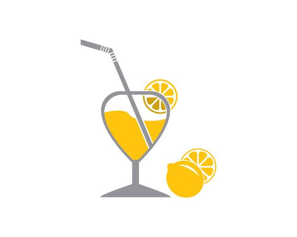 Векторный шаблон логотипа апельсинового сока
 - Вектор,изображение