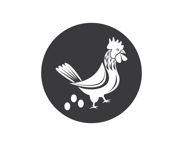 Hahnensymbol Logo Vektor-Vorlage - Vektor, Bild