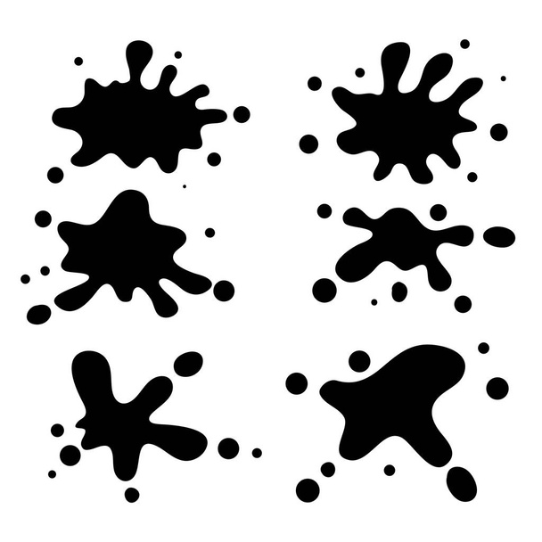 Conjunto de vectores de la colección doodle blots aislados sobre el fondo blanco
 - Vector, imagen