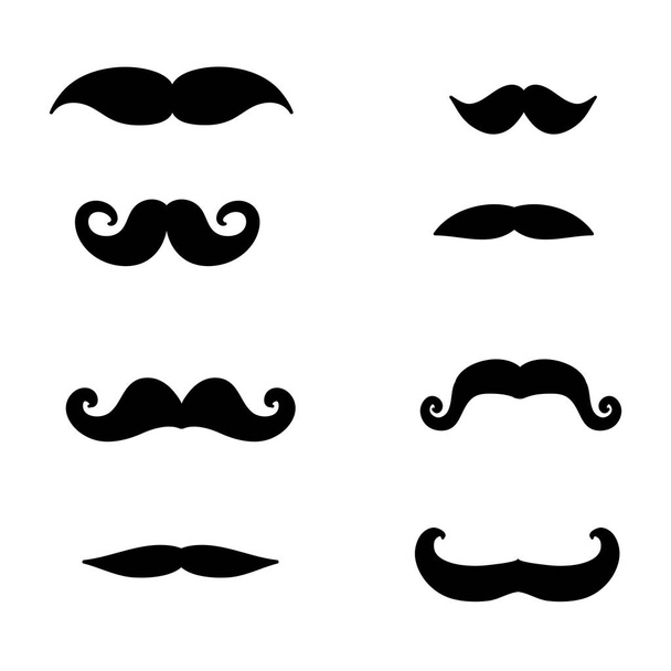 doodle Mustache icono ilustración vector colección
 - Vector, imagen