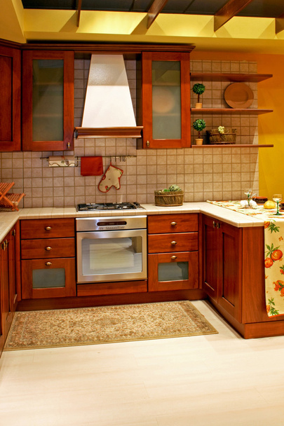 Country wooden kitchen - Foto, Imagen
