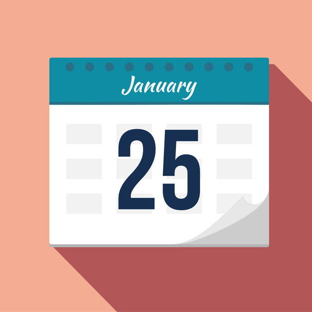Calendar icon. Calendar Date - January 25. Planning. Time manage - Φωτογραφία, εικόνα