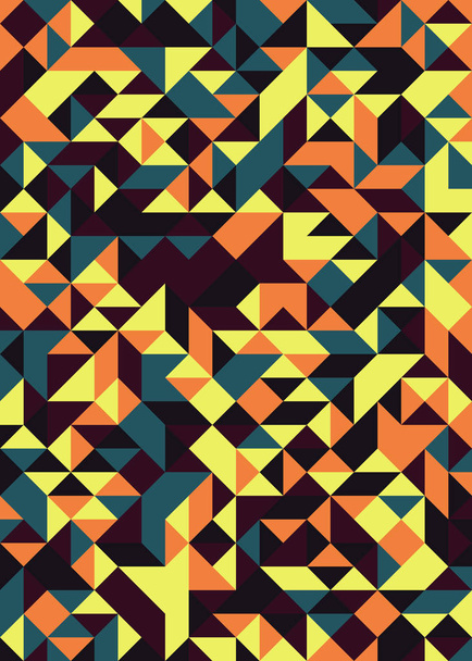 Pattern with random colored Diamonds Generative Art background illustration - Vector, Imagen