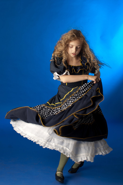 Jumping flamenco girl - Foto, Imagem