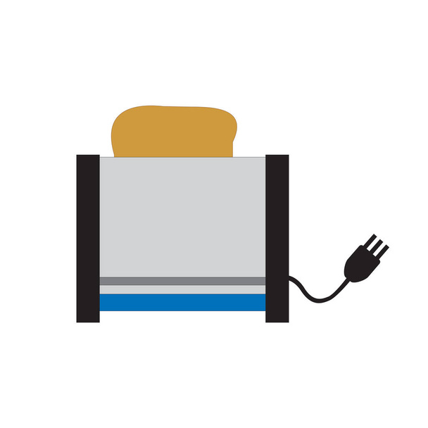 toaster and bread vector illustration isolated on a white background - Vector, Image