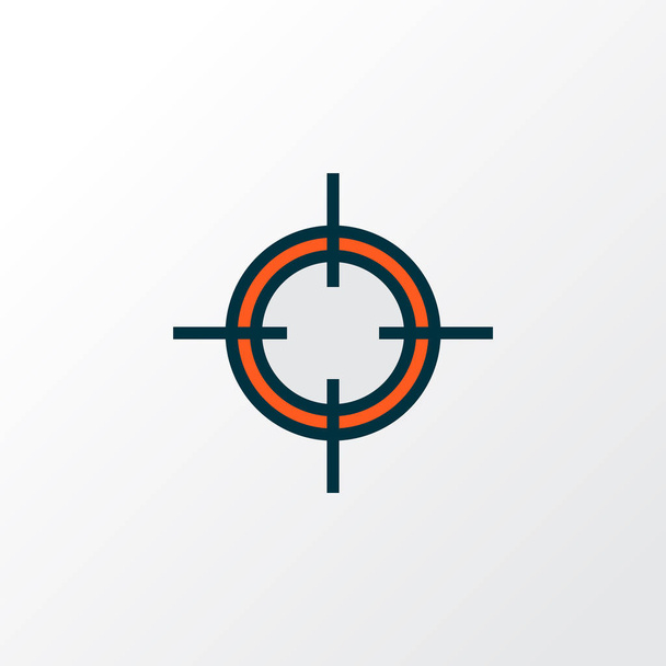 Scharfschützen Zielsymbol farbige Liniensymbol. Premium-Qualität isoliertes Zielelement im trendigen Stil. - Foto, Bild