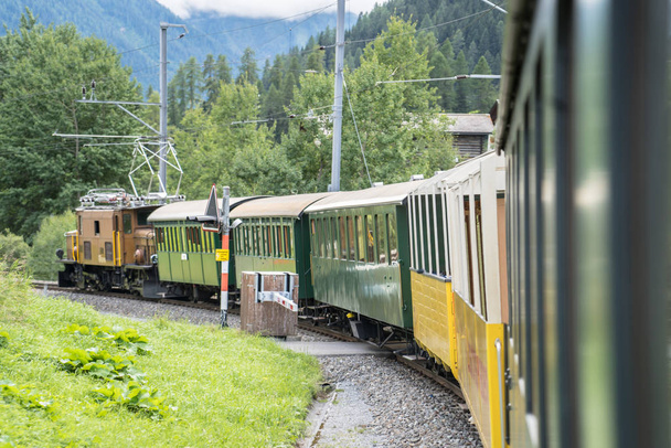 ダボス,スイスの歴史的な蒸気機関車 - 写真・画像