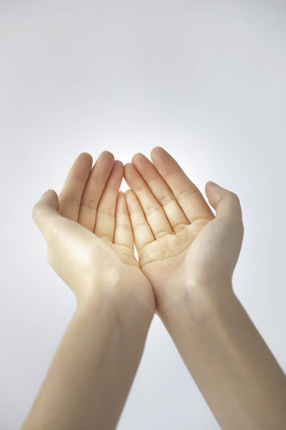 closeup shot of female hands with copy space - Foto, Bild