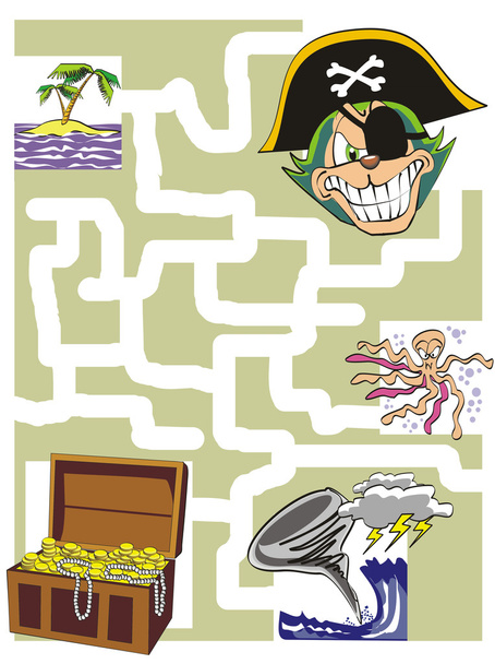 Le Chat Pirate et le trésor
 - Vecteur, image