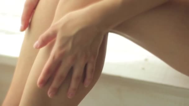 Girl in sexy lingerie. Slow motion - Video, Çekim