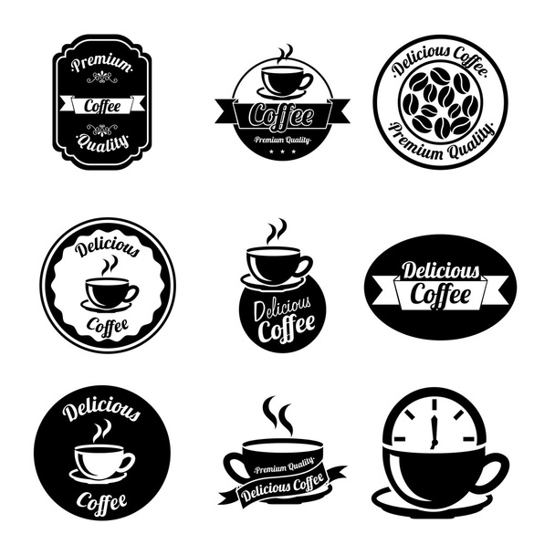 coffee icons - Vektori, kuva