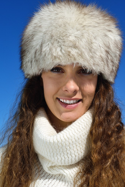 happy woman at winter - Foto, Imagem