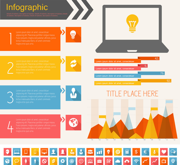 IT Industry Infographic Elements - Vector, imagen