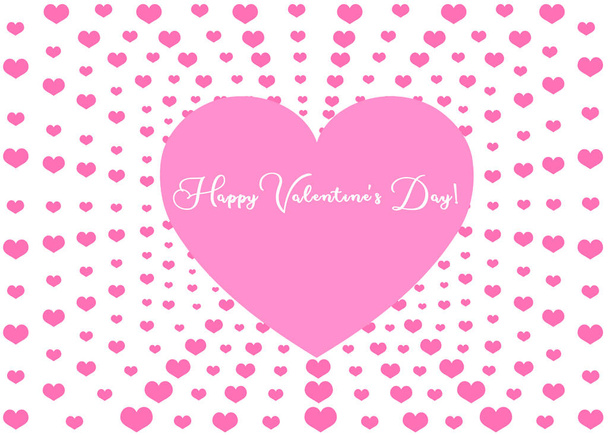 marco tarjeta corazón rosa color blanco. Espacio para el texto. Feliz día de San Valentín
. - Foto, imagen