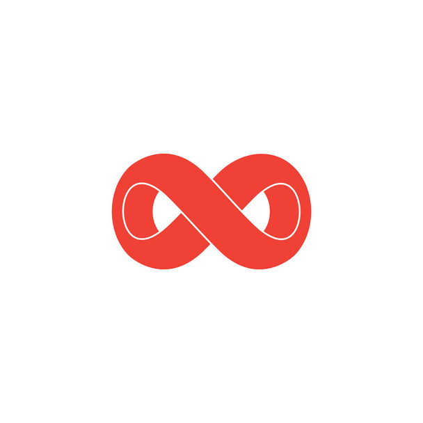 curvas de infinito sobreposição 3d design símbolo logotipo vetor
 - Vetor, Imagem