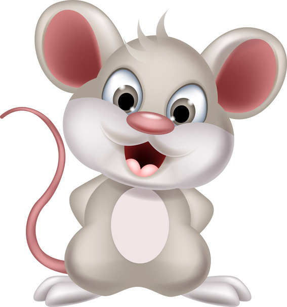 Cute mouse cartoon posing - Vector, Image