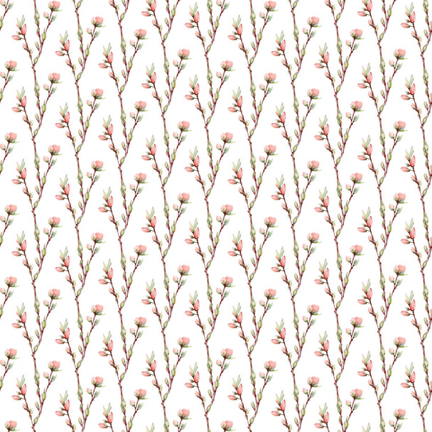 watercolor flowers seamless pattern. - Фото, изображение
