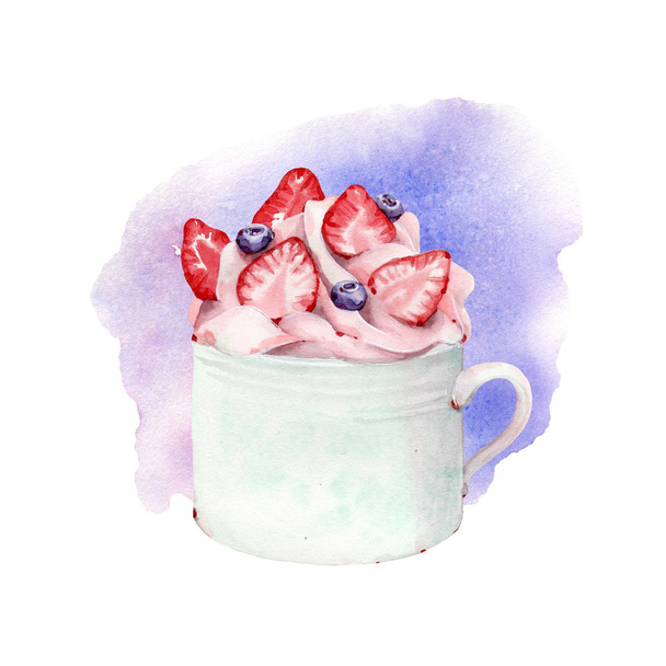 watercolor sweets collection. - Foto, afbeelding
