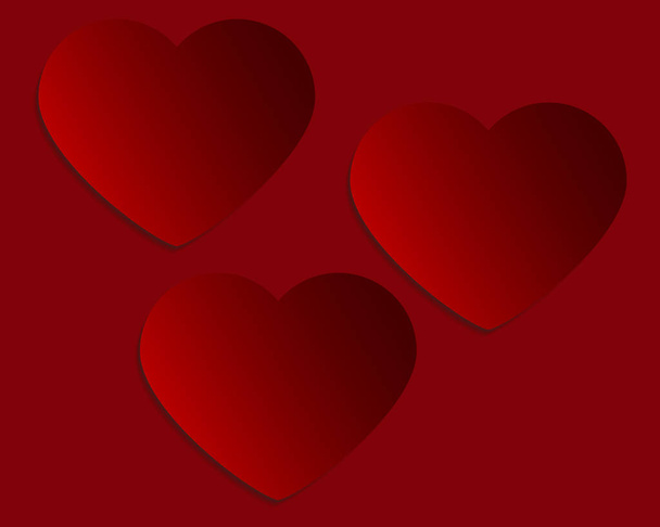 Banners hearts for Valentine s day greeting - Vecteur, image